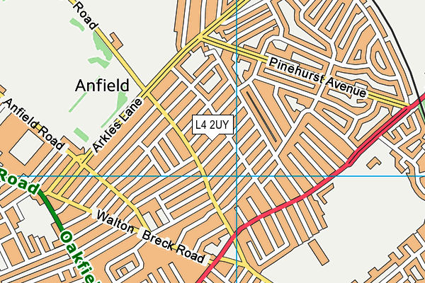 L4 2UY map - OS VectorMap District (Ordnance Survey)