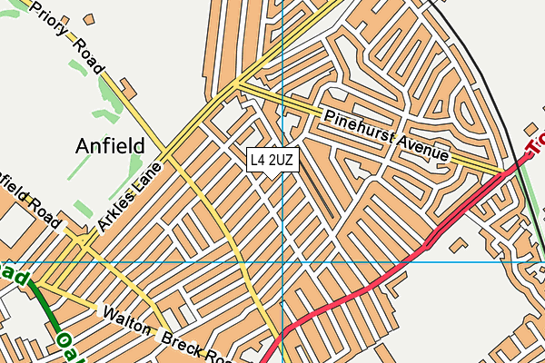 L4 2UZ map - OS VectorMap District (Ordnance Survey)