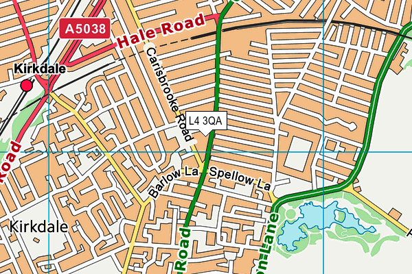 L4 3QA map - OS VectorMap District (Ordnance Survey)