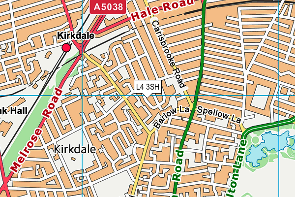 L4 3SH map - OS VectorMap District (Ordnance Survey)