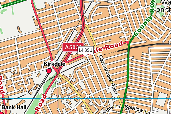 L4 3SU map - OS VectorMap District (Ordnance Survey)