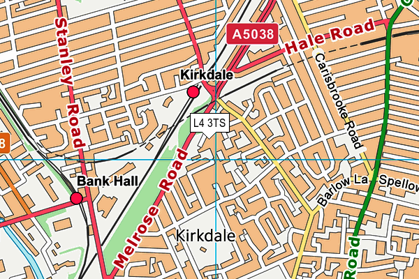 L4 3TS map - OS VectorMap District (Ordnance Survey)