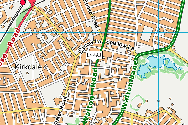 L4 4AJ map - OS VectorMap District (Ordnance Survey)
