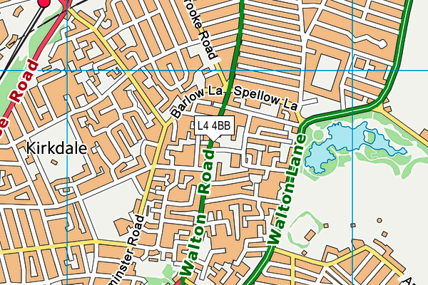 L4 4BB map - OS VectorMap District (Ordnance Survey)