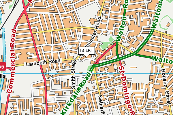 L4 4BL map - OS VectorMap District (Ordnance Survey)