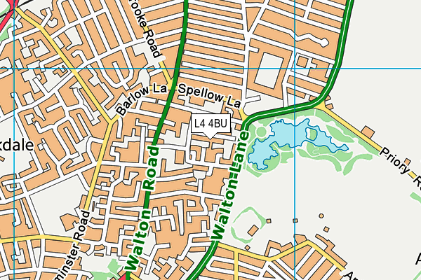 L4 4BU map - OS VectorMap District (Ordnance Survey)