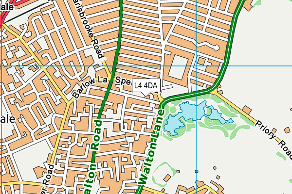 L4 4DA map - OS VectorMap District (Ordnance Survey)