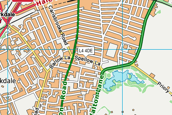 L4 4DE map - OS VectorMap District (Ordnance Survey)