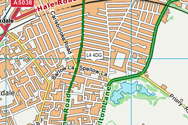 L4 4DG map - OS VectorMap District (Ordnance Survey)
