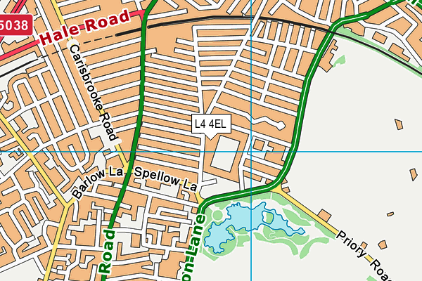 Everton Fc (Goodison Park) map (L4 4EL) - OS VectorMap District (Ordnance Survey)