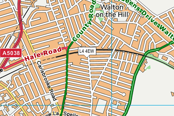 L4 4EW map - OS VectorMap District (Ordnance Survey)