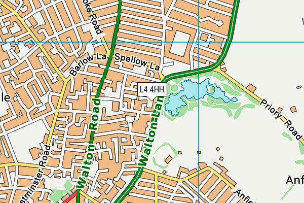 L4 4HH map - OS VectorMap District (Ordnance Survey)