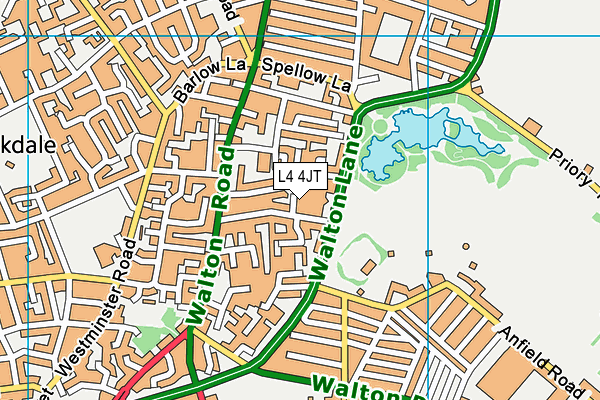 L4 4JT map - OS VectorMap District (Ordnance Survey)