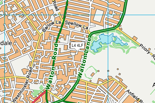 L4 4LF map - OS VectorMap District (Ordnance Survey)