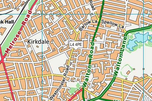 L4 4PE map - OS VectorMap District (Ordnance Survey)