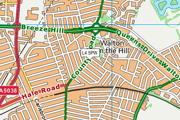 L4 5PW map - OS VectorMap District (Ordnance Survey)