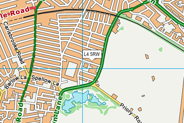 Gwladys Street Primary and Nursery School map (L4 5RW) - OS VectorMap District (Ordnance Survey)