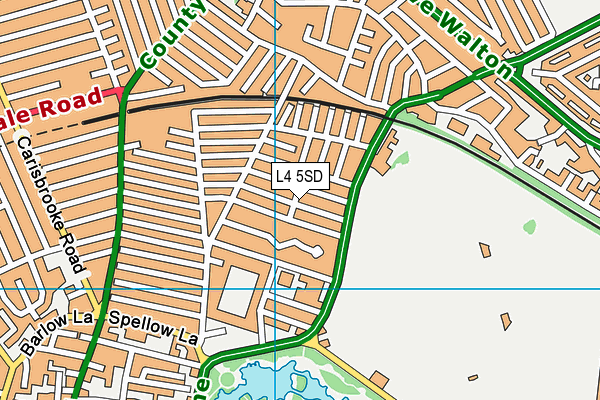 L4 5SD map - OS VectorMap District (Ordnance Survey)