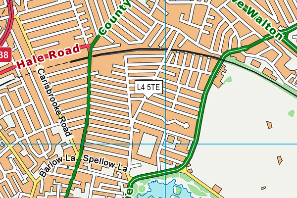 L4 5TE map - OS VectorMap District (Ordnance Survey)
