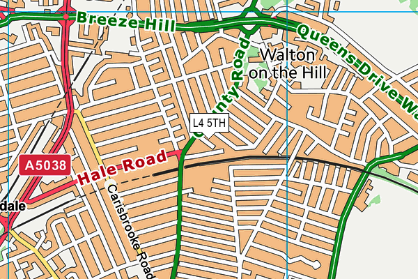 L4 5TH map - OS VectorMap District (Ordnance Survey)