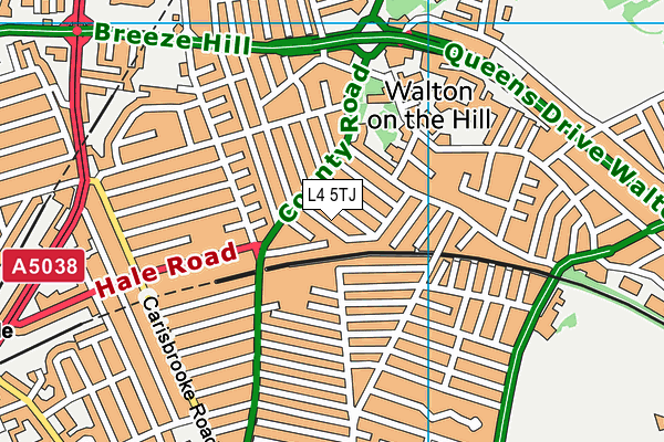 L4 5TJ map - OS VectorMap District (Ordnance Survey)