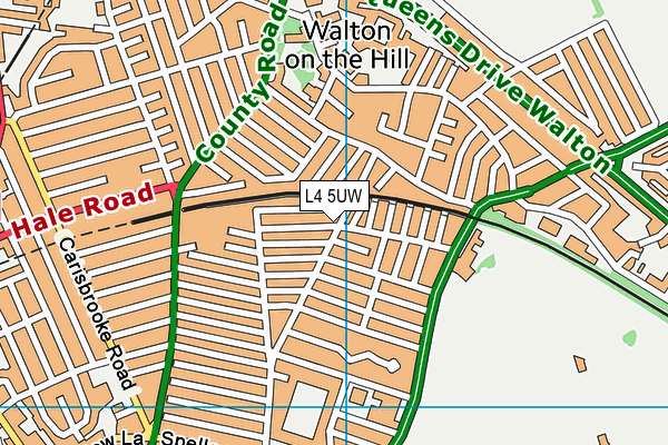 L4 5UW map - OS VectorMap District (Ordnance Survey)
