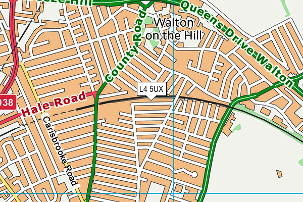 L4 5UX map - OS VectorMap District (Ordnance Survey)