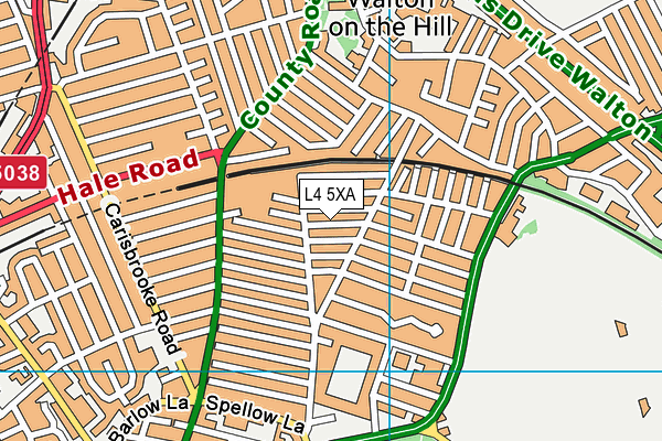 L4 5XA map - OS VectorMap District (Ordnance Survey)