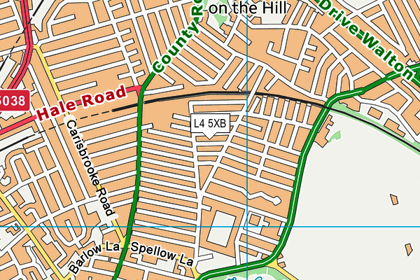 L4 5XB map - OS VectorMap District (Ordnance Survey)