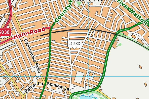 L4 5XD map - OS VectorMap District (Ordnance Survey)