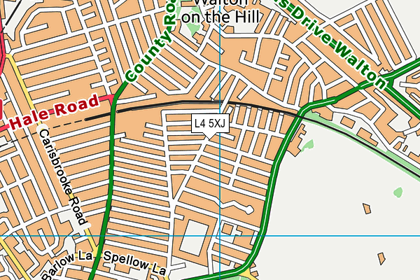 L4 5XJ map - OS VectorMap District (Ordnance Survey)
