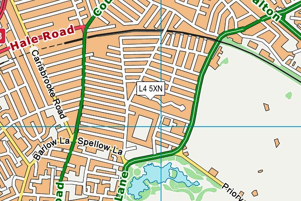 L4 5XN map - OS VectorMap District (Ordnance Survey)