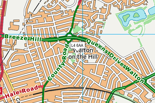 L4 6AA map - OS VectorMap District (Ordnance Survey)