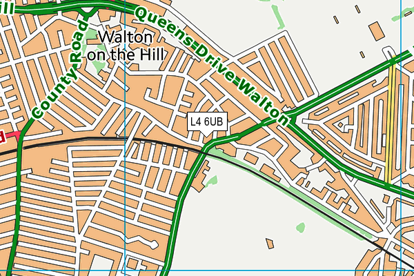 L4 6UB map - OS VectorMap District (Ordnance Survey)