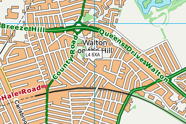 L4 6XA map - OS VectorMap District (Ordnance Survey)