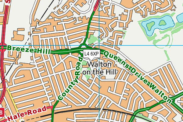 L4 6XP map - OS VectorMap District (Ordnance Survey)