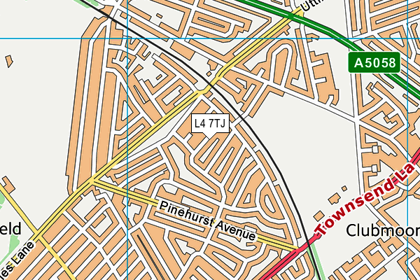 L4 7TJ map - OS VectorMap District (Ordnance Survey)