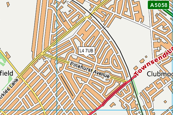 L4 7UB map - OS VectorMap District (Ordnance Survey)
