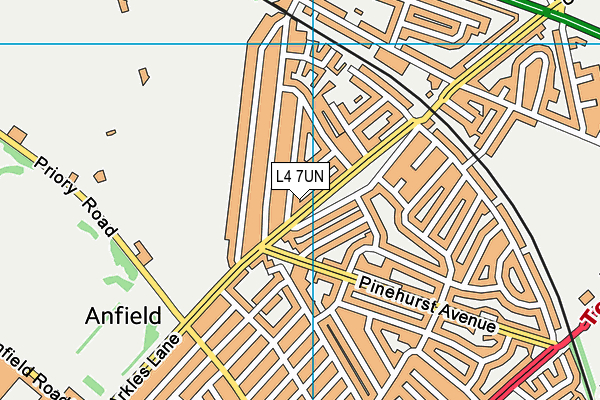 L4 7UN map - OS VectorMap District (Ordnance Survey)