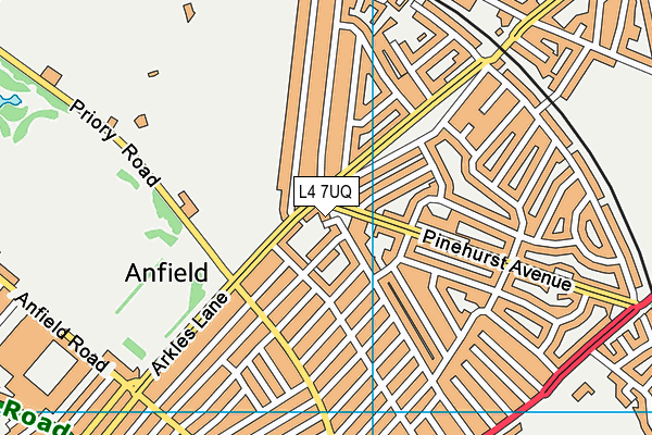 L4 7UQ map - OS VectorMap District (Ordnance Survey)
