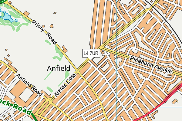 L4 7UR map - OS VectorMap District (Ordnance Survey)