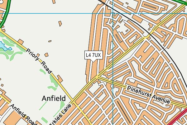 L4 7UX map - OS VectorMap District (Ordnance Survey)