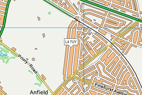L4 7UY map - OS VectorMap District (Ordnance Survey)