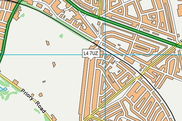 L4 7UZ map - OS VectorMap District (Ordnance Survey)