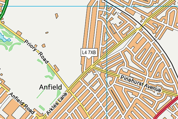 L4 7XB map - OS VectorMap District (Ordnance Survey)