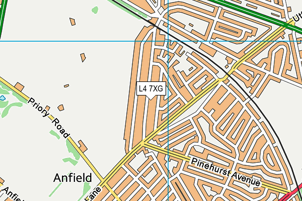 L4 7XG map - OS VectorMap District (Ordnance Survey)