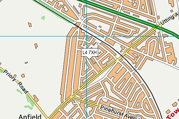 L4 7XH map - OS VectorMap District (Ordnance Survey)