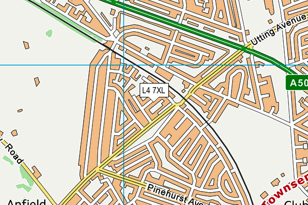 L4 7XL map - OS VectorMap District (Ordnance Survey)