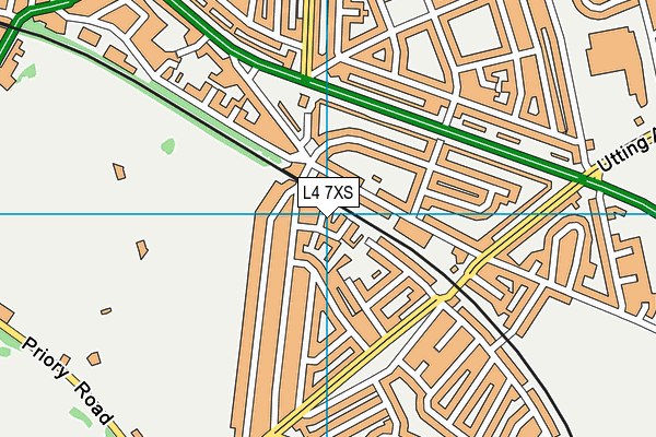 L4 7XS map - OS VectorMap District (Ordnance Survey)