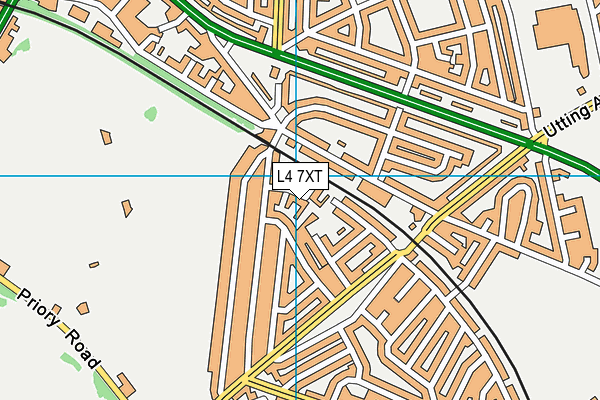 L4 7XT map - OS VectorMap District (Ordnance Survey)